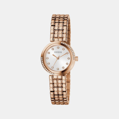 Clara Women Quartz White Dial Analog Recycled Steel Watch GW0930L3