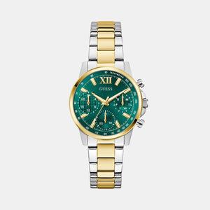 Bailey Women Quartz Green Dial Multi-Function Stainless Steel Watch GW0933L7