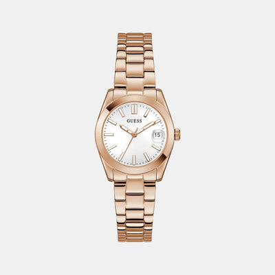 Alice Women Quartz White Dial Analog Recycled Steel Watch GW0934L4