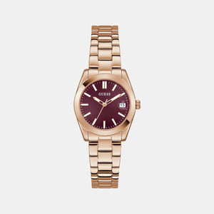 Alice Women Quartz Red Dial Analog Recycled Steel Watch GW0934L5