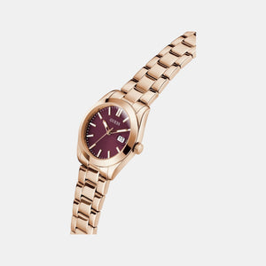 Alice Women Quartz Red Dial Analog Recycled Steel Watch GW0934L5