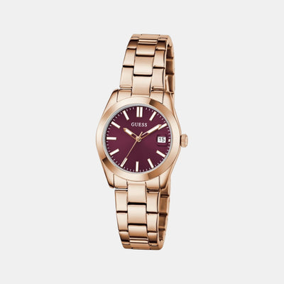 Alice Women Quartz Red Dial Analog Recycled Steel Watch GW0934L5