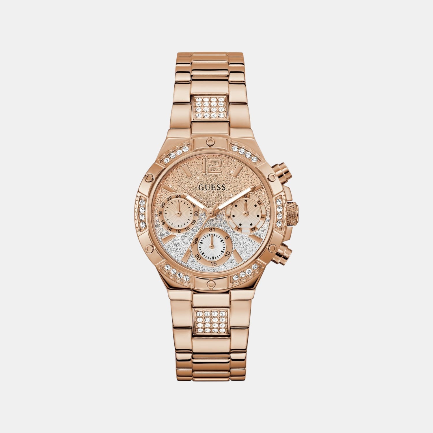 Harlow Women Quartz Ombre Dial Multi-Function Stainless Steel Watch GW0950L4