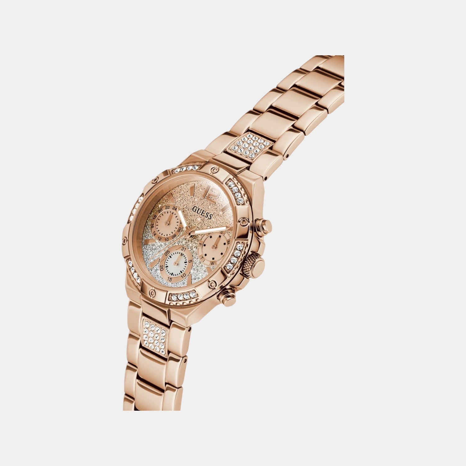 Harlow Women Quartz Ombre Dial Multi-Function Stainless Steel Watch GW0950L4