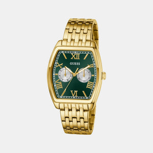 Dress Men Quartz Green Dial Multi-Function Recycled Steel Watch GW0975G2