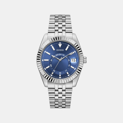 Dress Men Quartz Blue Dial Analog Recycled Steel Watch GW0977G1