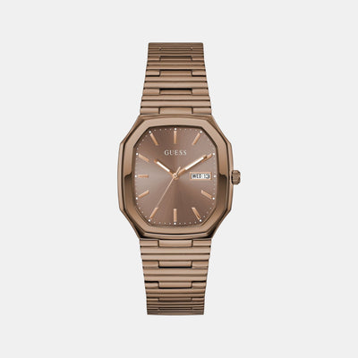 Dress Men Quartz Bronze Dial Analog Recycled Steel Watch GW0978G3
