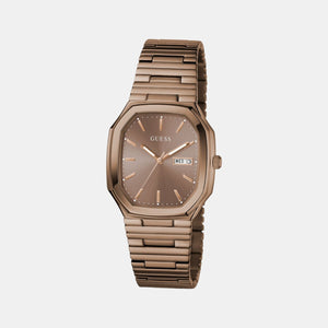 Dress Men Quartz Bronze Dial Analog Recycled Steel Watch GW0978G3