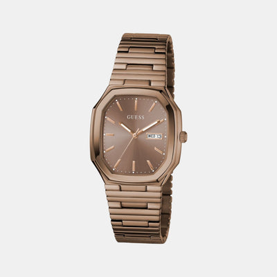 Dress Men Quartz Bronze Dial Analog Recycled Steel Watch GW0978G3