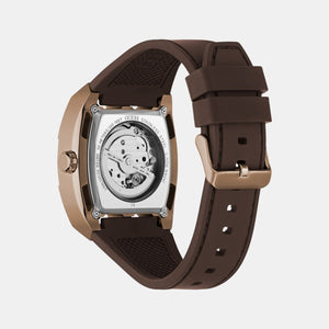 Dress Men Automatic Silver Dial Analog Silicone Watch GW0980G3