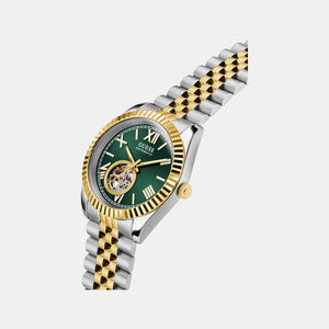 Dress Men Automatic Green Dial Analog Recycled Steel Watch GW0984G4