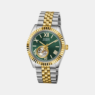 Dress Men Automatic Green Dial Analog Recycled Steel Watch GW0984G4