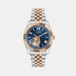 Dress Men Automatic Blue Dial Analog Recycled Steel Watch GW0984G5
