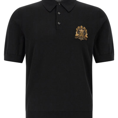 Dolce & Gabbana Heraldic Patch Polo Shirt