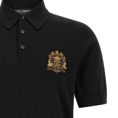 Dolce & Gabbana Heraldic Patch Polo Shirt
