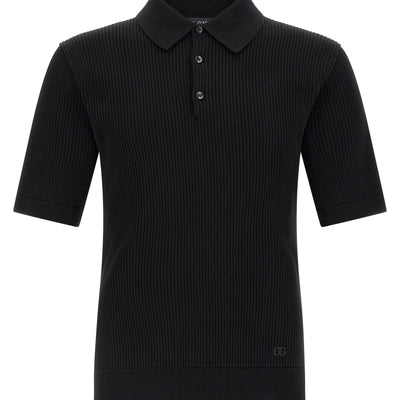 Dolce & Gabbana Micro-ribbed Polo Shirt