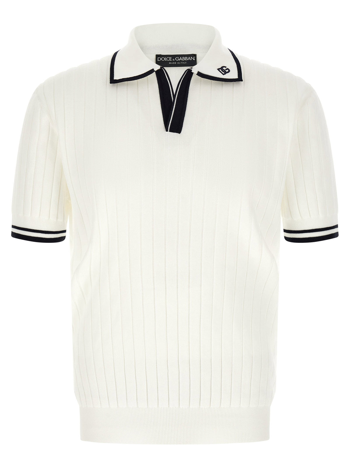 Dolce & Gabbana Flat Ribbed Polo Shirt