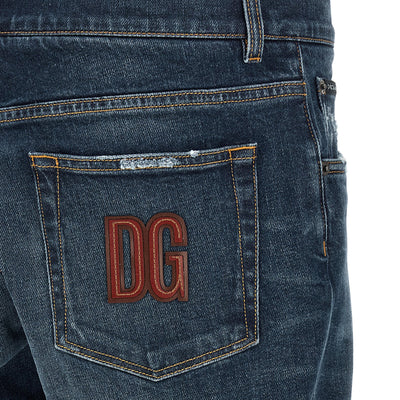 Dolce & Gabbana Logo Patch Jeans