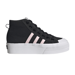 adidas Nizza Platform Mid Core Black Clear Pink Cloud White (GS)