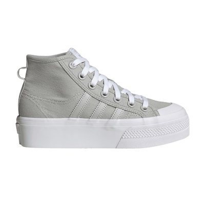 adidas Nizza Platform Mid Grey Cloud White (GS)