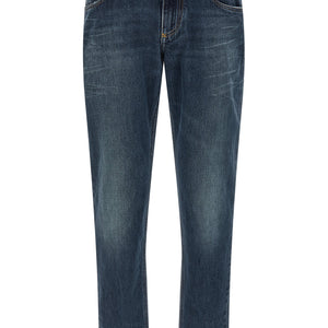 Dolce & Gabbana Logo Embroidery Jeans