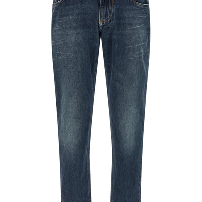 Dolce & Gabbana Logo Embroidery Jeans