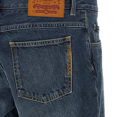 Dolce & Gabbana Logo Embroidery Jeans