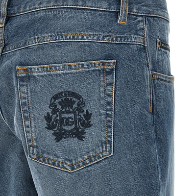 Dolce & Gabbana Heraldic Embroidery Jeans