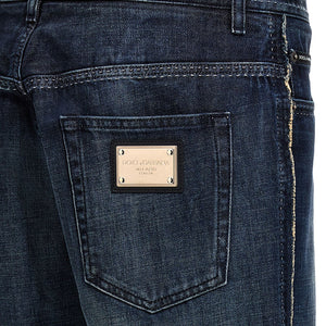 Dolce & Gabbana Fringed Stitching Jeans