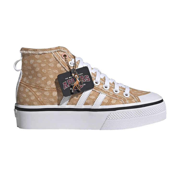 adidas Nizza Platform Mid Disney Cloud White Legacy Burgundy Off White (Women's)