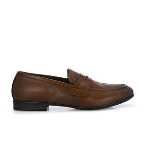 Nova Textured Penny Loafers by Aspeerio