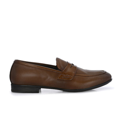 Nova Textured Penny Loafers by Aspeerio