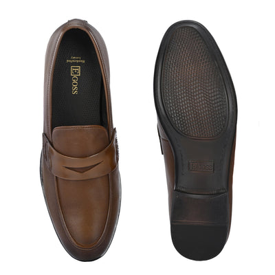 Nova Textured Penny Loafers by Aspeerio