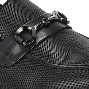 Nova Textured Buckled Loafers by Aspeerio