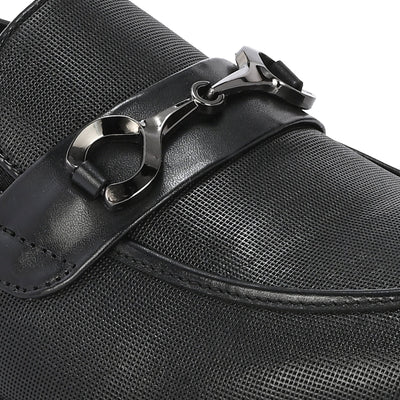 Nova Textured Buckled Loafers by Aspeerio