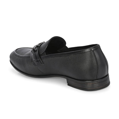 Nova Textured Buckled Loafers by Aspeerio