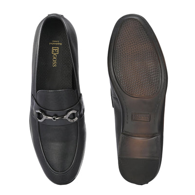 Nova Textured Buckled Loafers by Aspeerio