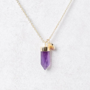 Delicate Amethyst Crystal Point Necklace