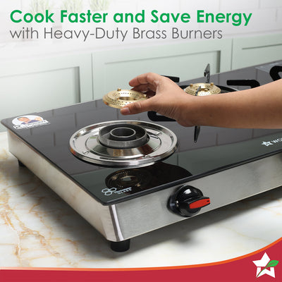 Galaxy 3 Burner Cooktop | 2 Medium, 1 Small Wide Spaced Burners