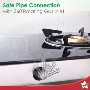 Galaxy 3 Burner Cooktop | 2 Medium, 1 Small Wide Spaced Burners