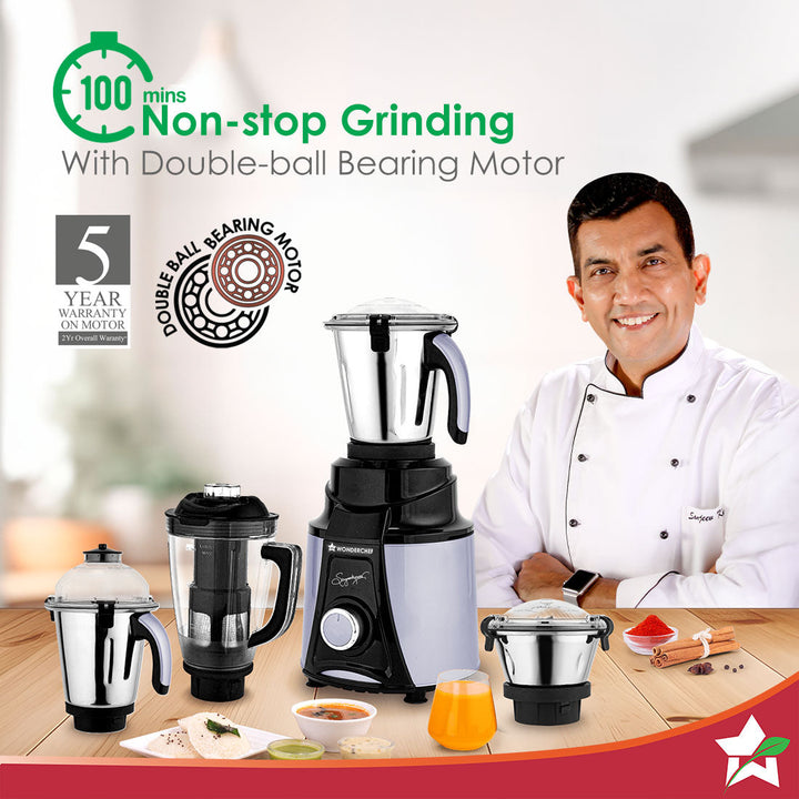 Wonderchef  Galaxy Mixer Grinder 1000W | 100 Mins .