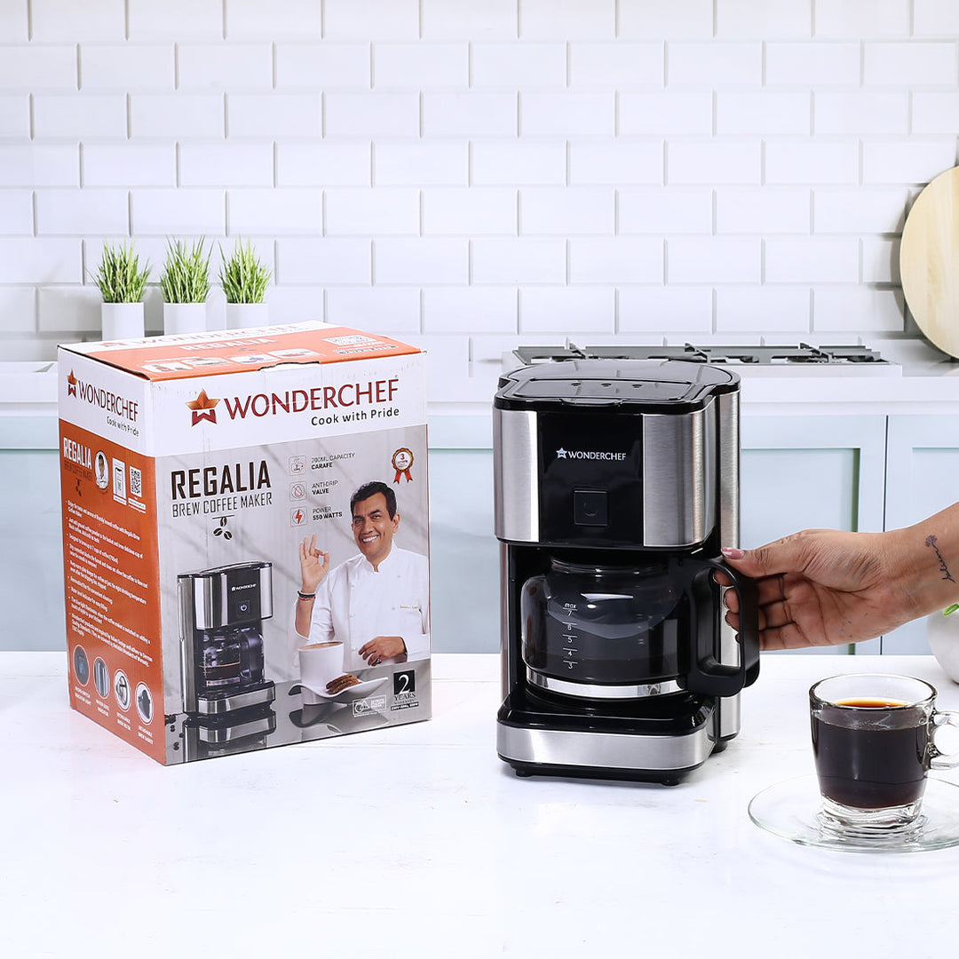 Regalia Brew Coffee Maker 550 W | Stainless Steel Body | 700ml.