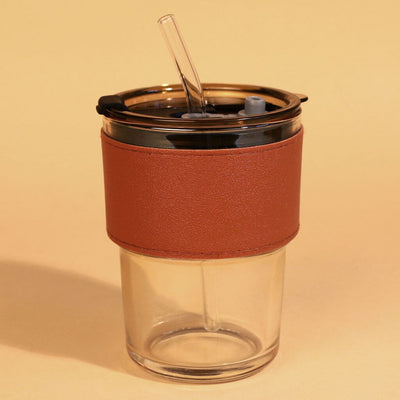 Glass Sipper Tumbler With Lid