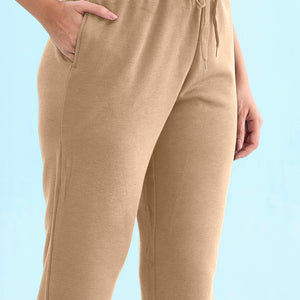 Women Solid Khaki Ultra Warm Jogger