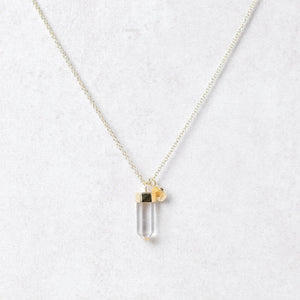 Delicate Clear Quartz Crystal Point Necklace