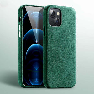 iPhone 14 Alcantara Case - Green