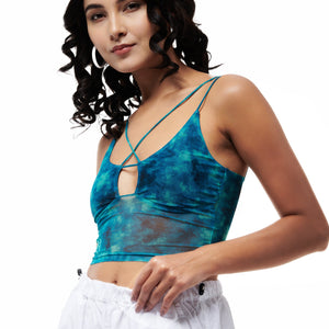 Printed Mesh Tank Top