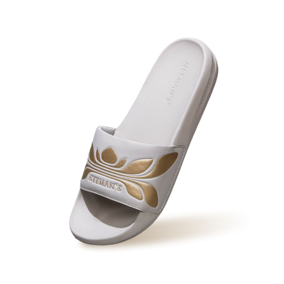 Breather Slides (Women Exclusive) : Grey-Gold