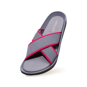 Cross Knit Sandals : Grey