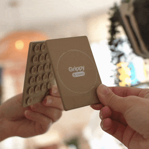 Grippy | White Silicone Suction Phone Mount with MagSafe